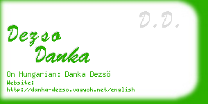 dezso danka business card
