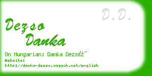 dezso danka business card